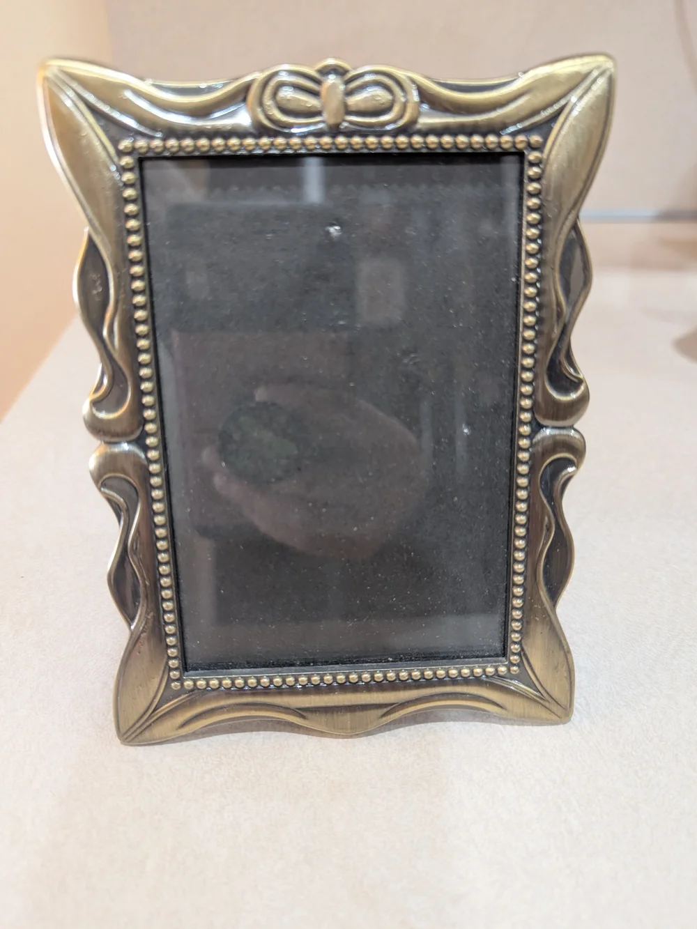 Vintage Antique Gold/Silver Tone Mini Picture Frame Set of 2 3x4.5 Velvet Back